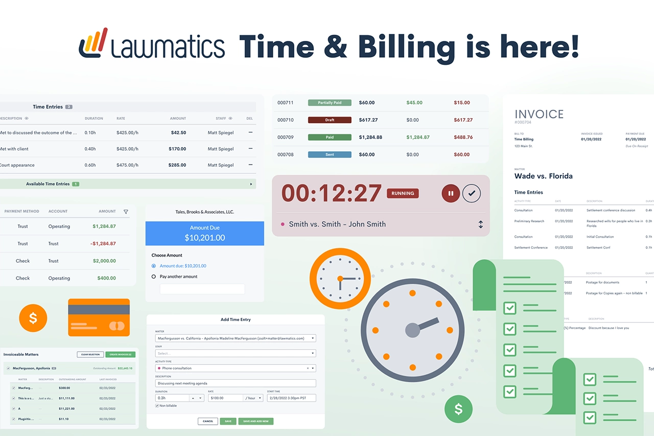 Lawmatics CEO Matt Spiegel Announces New Time & Billing Feature