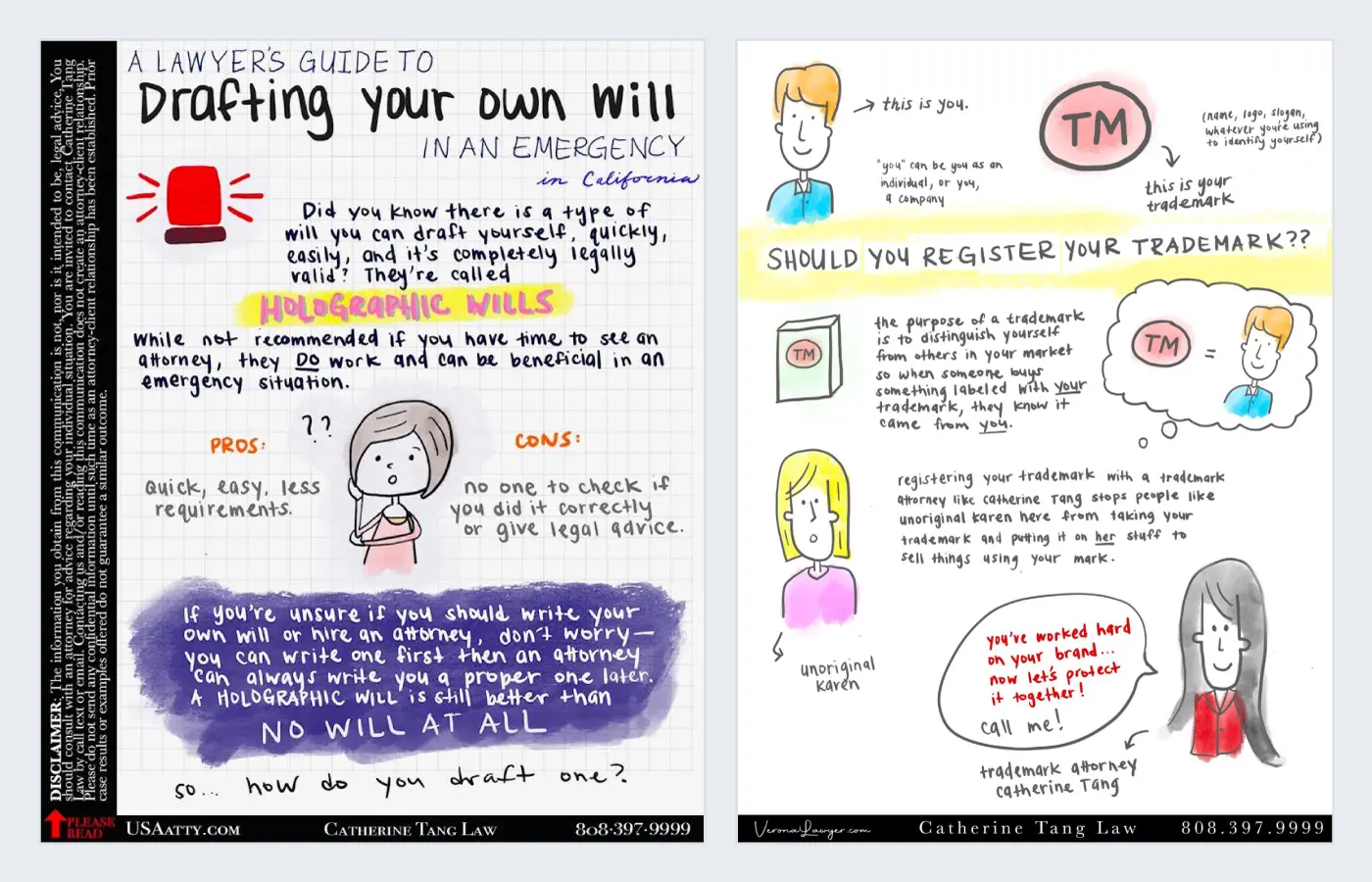 A sketchbook with notes and drawings done by Catherine Tang.