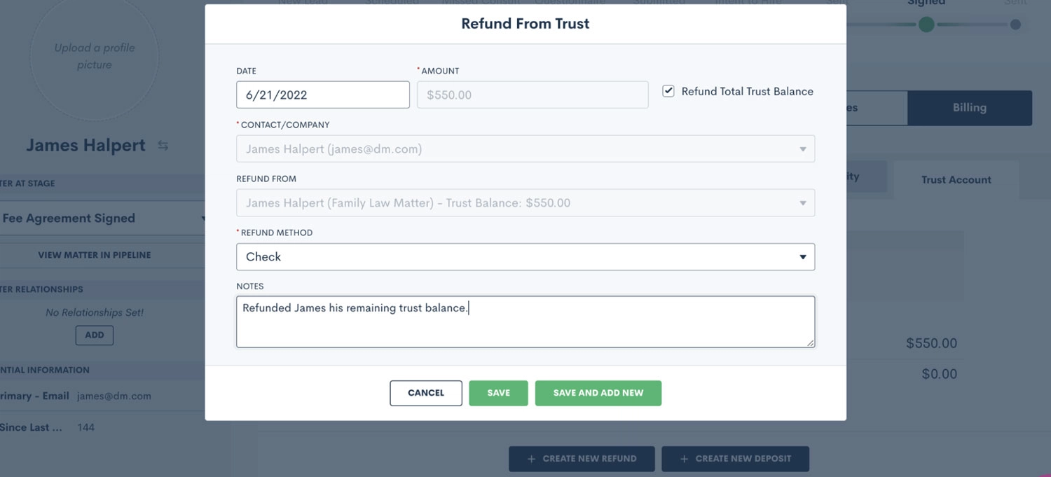 Log Trust Balance Refund Image