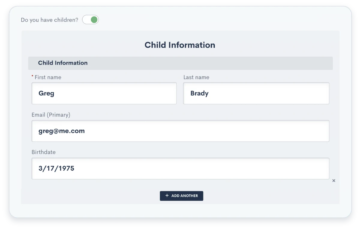 Family Law Firm Intake Form