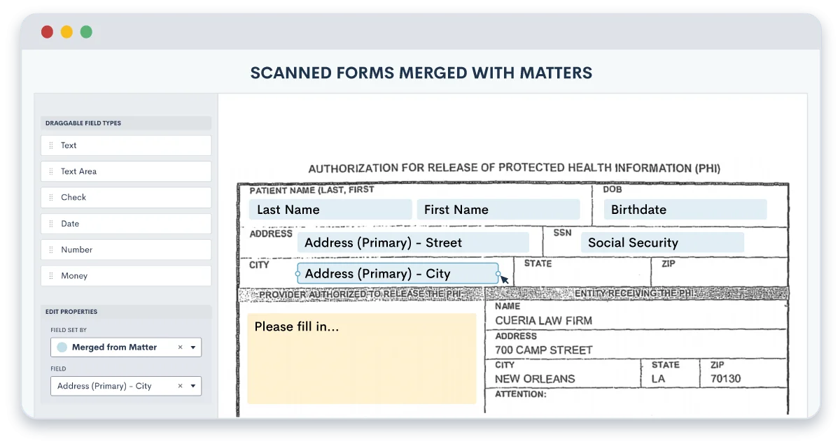 Scanned Digital Law Firm Documents