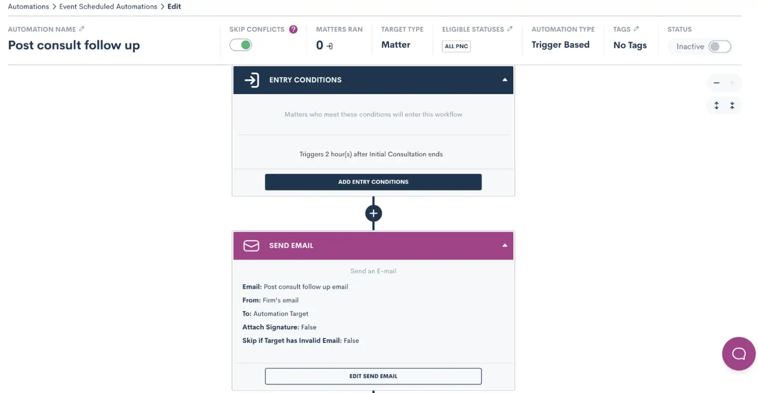 Use event time automations
