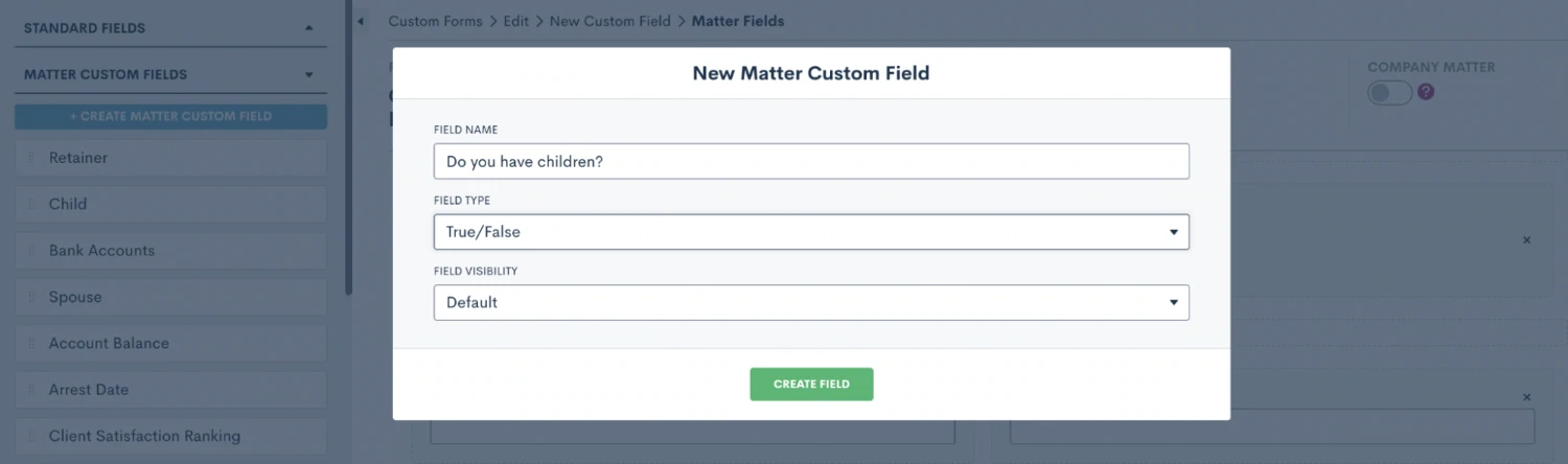 New Custom Field