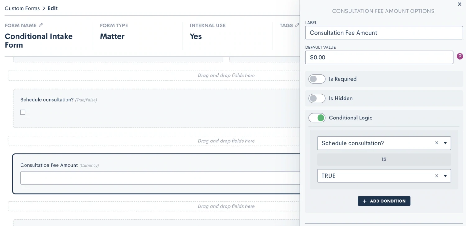 Add Conditional Logic to Field