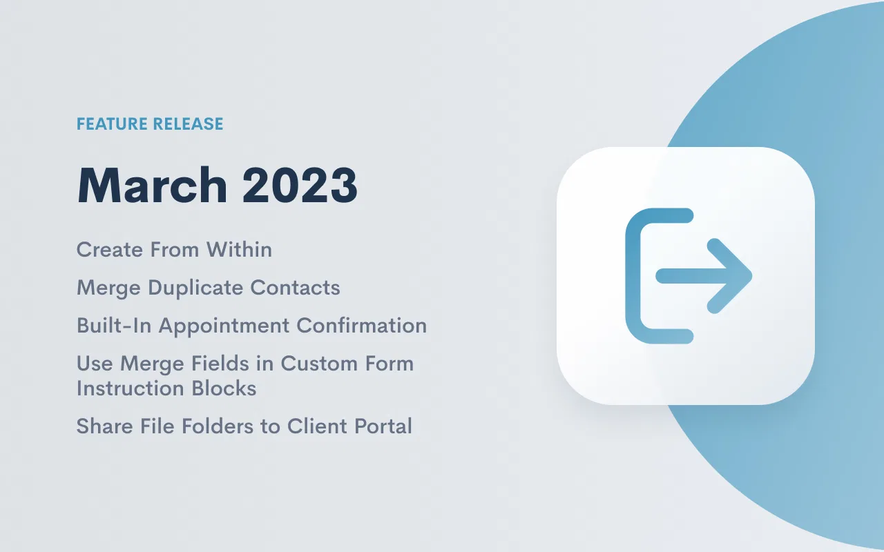March 2023 Feature Release