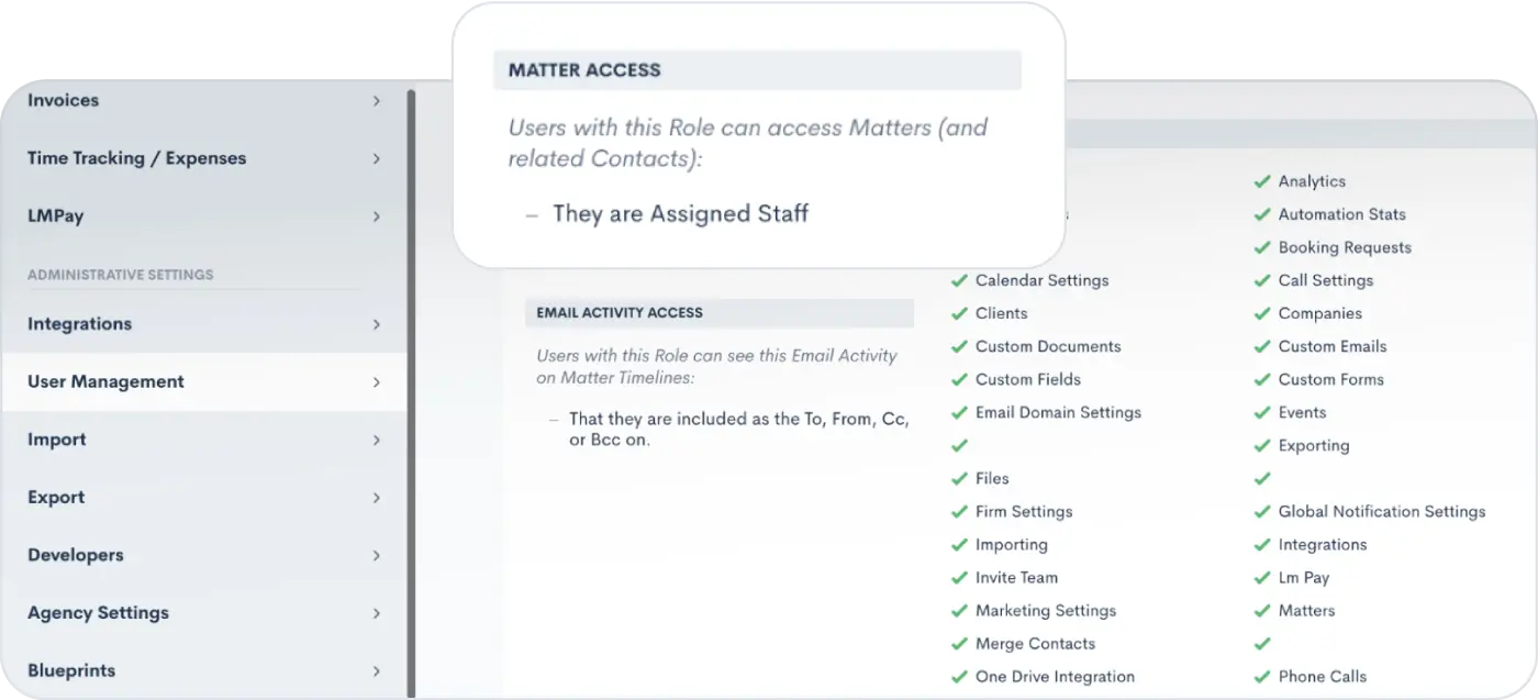 User viewing permissions