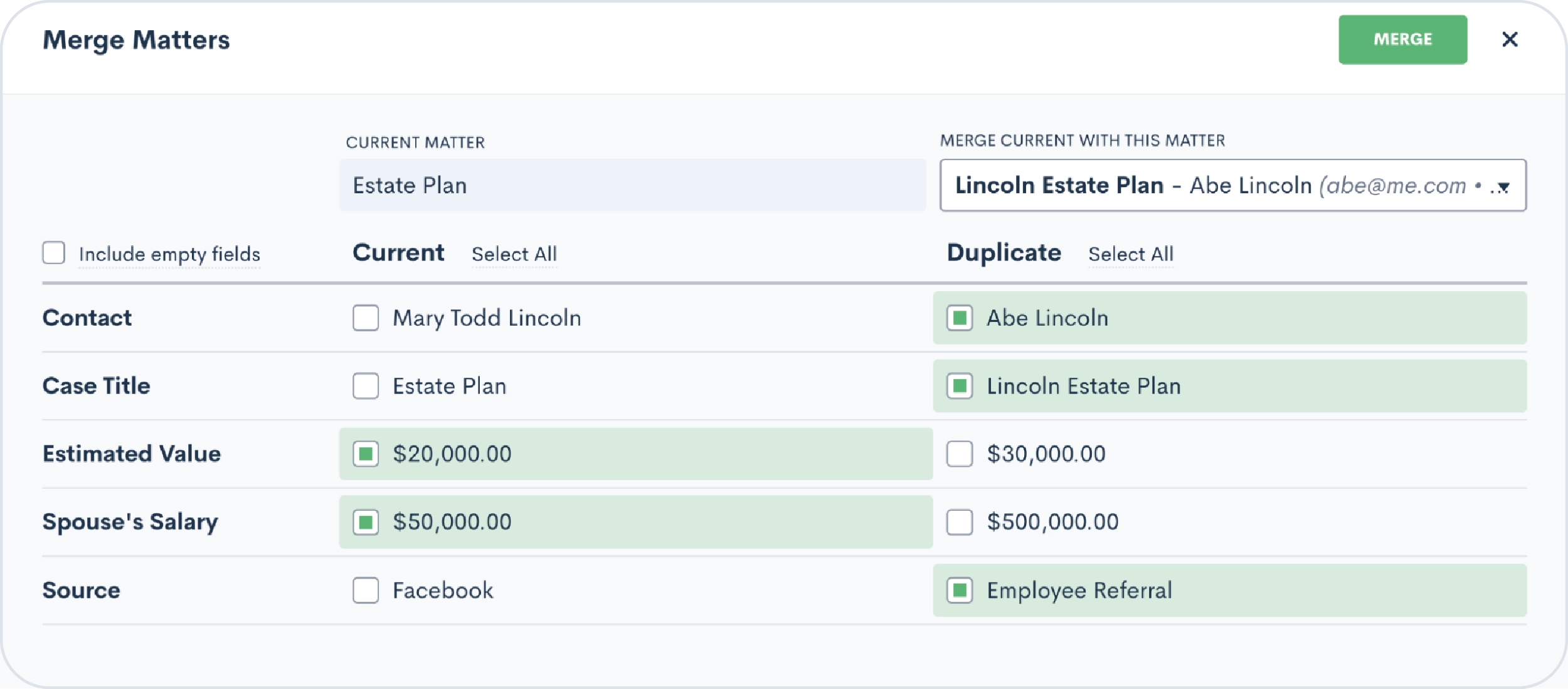 Clean up your CRM by Merging Matters