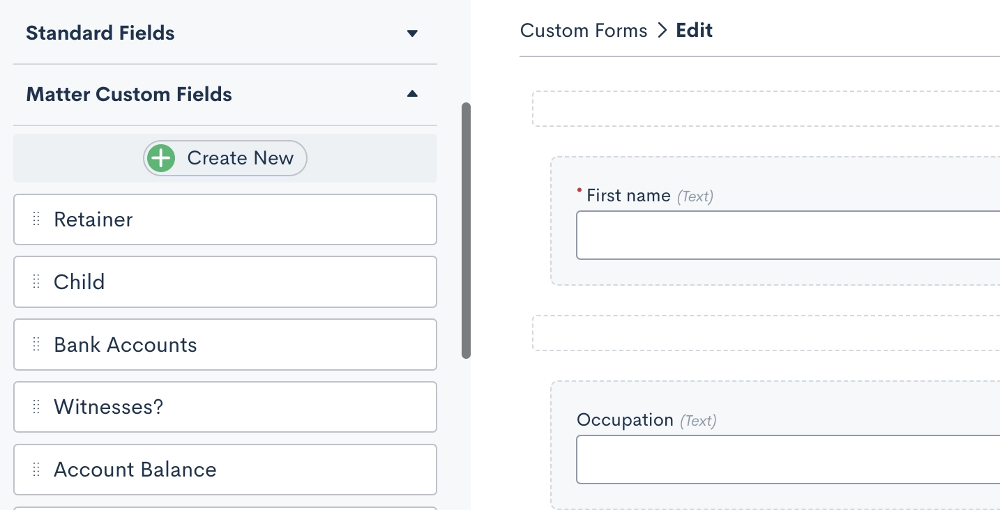 Standard & custom fields