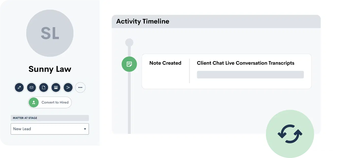 Client Chat Live Matter and Transcript Sync